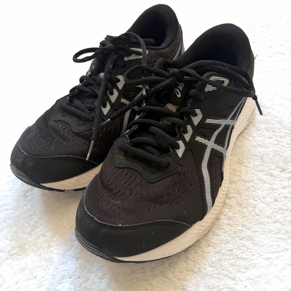 ASICS Women Running Shoes Black Size 7 Sneakers Athletic - Picture 1 of 6